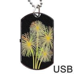 Dandelions Dog Tag Usb Flash (two Sides)  by Valentinaart