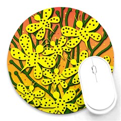 Bees Round Mousepads by Valentinaart