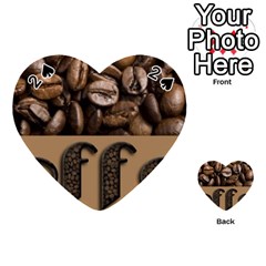 Funny Coffee Beans Brown Typography Playing Cards 54 (heart)  by yoursparklingshop