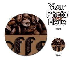 Funny Coffee Beans Brown Typography Multi-purpose Cards (round) 