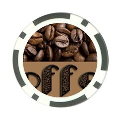 Funny Coffee Beans Brown Typography Poker Chip Card Guards (10 Pack)  by yoursparklingshop