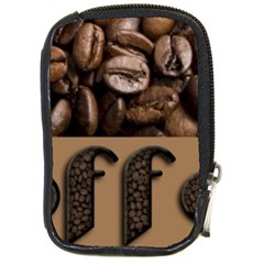 Funny Coffee Beans Brown Typography Compact Camera Cases by yoursparklingshop