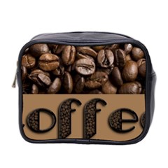 Funny Coffee Beans Brown Typography Mini Toiletries Bag 2-side by yoursparklingshop