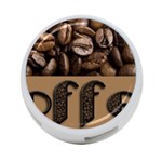 Funny Coffee Beans Brown Typography 4-Port USB Hub (Two Sides)  Front