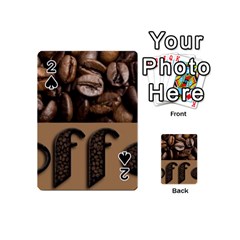 Funny Coffee Beans Brown Typography Playing Cards 54 (mini)  by yoursparklingshop