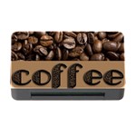 Funny Coffee Beans Brown Typography Memory Card Reader with CF Front