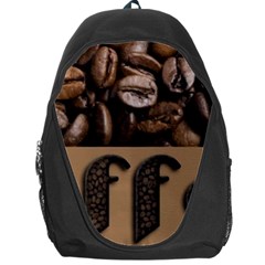 Funny Coffee Beans Brown Typography Backpack Bag