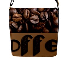 Funny Coffee Beans Brown Typography Flap Messenger Bag (l)  by yoursparklingshop