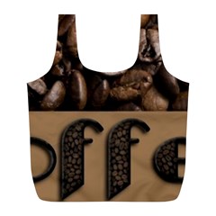 Funny Coffee Beans Brown Typography Full Print Recycle Bags (l)  by yoursparklingshop