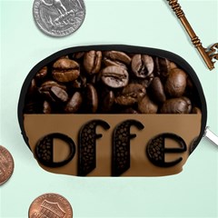 Funny Coffee Beans Brown Typography Accessory Pouches (medium)  by yoursparklingshop