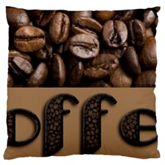 Funny Coffee Beans Brown Typography Standard Flano Cushion Case (two Sides) by yoursparklingshop