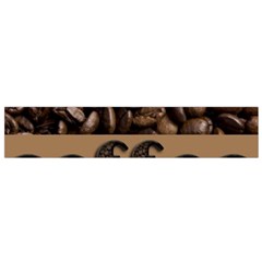 Funny Coffee Beans Brown Typography Flano Scarf (small) by yoursparklingshop