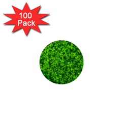 Shamrock Clovers Green Irish St  Patrick Ireland Good Luck Symbol 8000 Sv 1  Mini Buttons (100 Pack)  by yoursparklingshop