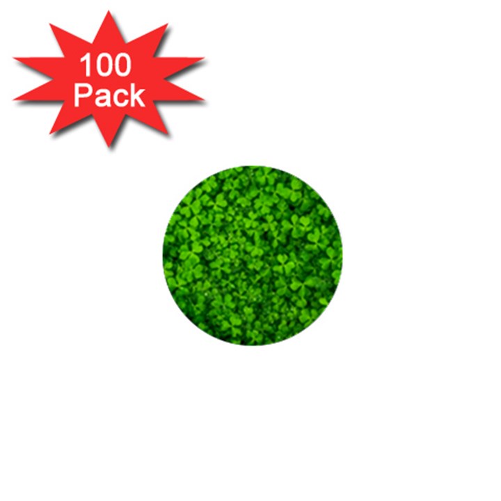 Shamrock Clovers Green Irish St  Patrick Ireland Good Luck Symbol 8000 Sv 1  Mini Buttons (100 pack) 