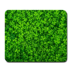 Shamrock Clovers Green Irish St  Patrick Ireland Good Luck Symbol 8000 Sv Large Mousepads by yoursparklingshop