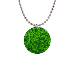 Shamrock Clovers Green Irish St  Patrick Ireland Good Luck Symbol 8000 Sv Button Necklaces by yoursparklingshop