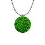 Shamrock Clovers Green Irish St  Patrick Ireland Good Luck Symbol 8000 Sv Button Necklaces Front