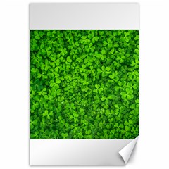 Shamrock Clovers Green Irish St  Patrick Ireland Good Luck Symbol 8000 Sv Canvas 24  X 36  by yoursparklingshop