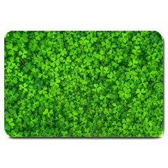 Shamrock Clovers Green Irish St  Patrick Ireland Good Luck Symbol 8000 Sv Large Doormat  by yoursparklingshop