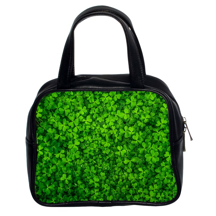 Shamrock Clovers Green Irish St  Patrick Ireland Good Luck Symbol 8000 Sv Classic Handbags (2 Sides)