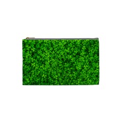 Shamrock Clovers Green Irish St  Patrick Ireland Good Luck Symbol 8000 Sv Cosmetic Bag (small)  by yoursparklingshop