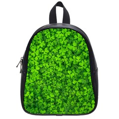 Shamrock Clovers Green Irish St  Patrick Ireland Good Luck Symbol 8000 Sv School Bags (small)  by yoursparklingshop