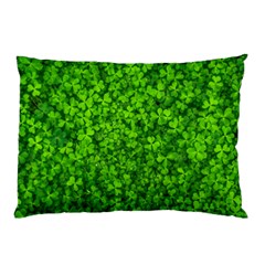 Shamrock Clovers Green Irish St  Patrick Ireland Good Luck Symbol 8000 Sv Pillow Case (two Sides) by yoursparklingshop