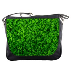 Shamrock Clovers Green Irish St  Patrick Ireland Good Luck Symbol 8000 Sv Messenger Bags by yoursparklingshop