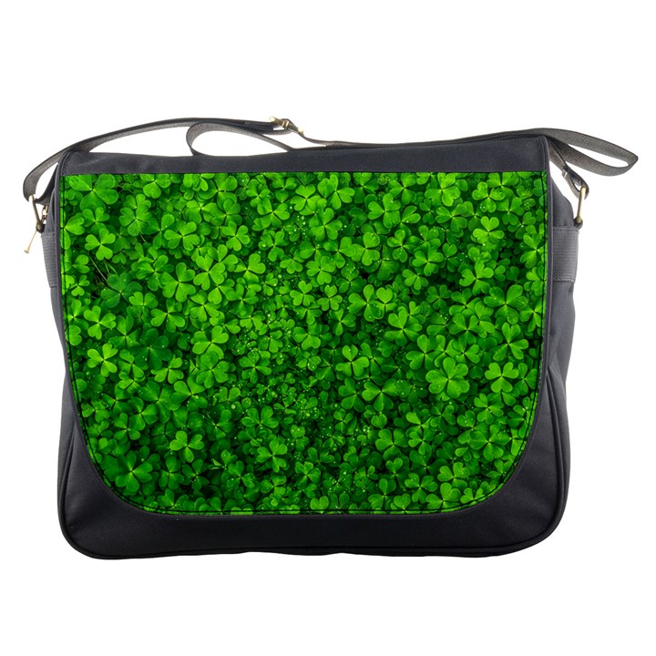 Shamrock Clovers Green Irish St  Patrick Ireland Good Luck Symbol 8000 Sv Messenger Bags