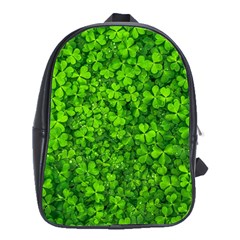 Shamrock Clovers Green Irish St  Patrick Ireland Good Luck Symbol 8000 Sv School Bags (xl)  by yoursparklingshop