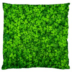 Shamrock Clovers Green Irish St  Patrick Ireland Good Luck Symbol 8000 Sv Standard Flano Cushion Case (one Side) by yoursparklingshop