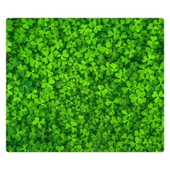 Shamrock Clovers Green Irish St  Patrick Ireland Good Luck Symbol 8000 Sv Double Sided Flano Blanket (small)  by yoursparklingshop