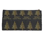 Merry Christmas Tree Typography Black And Gold Festive Pencil Cases Back