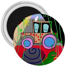 Tractor 3  Magnets by Valentinaart