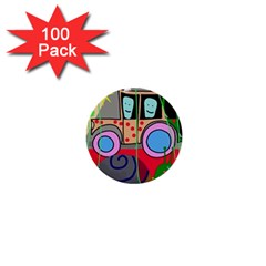 Tractor 1  Mini Buttons (100 Pack)  by Valentinaart