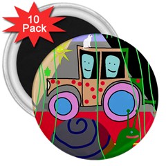 Tractor 3  Magnets (10 Pack)  by Valentinaart