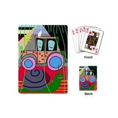 Tractor Playing Cards (mini)  by Valentinaart