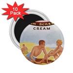 Vintage Summer Sunscreen Advertisement 2.25  Magnets (10 pack)  Front