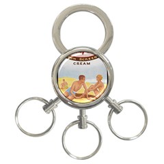 Vintage Summer Sunscreen Advertisement 3-ring Key Chains by yoursparklingshop