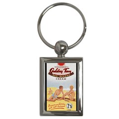 Vintage Summer Sunscreen Advertisement Key Chains (rectangle)  by yoursparklingshop