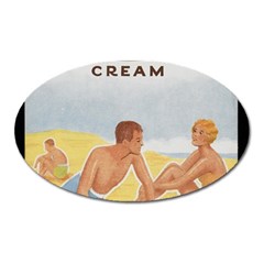 Vintage Summer Sunscreen Advertisement Oval Magnet by yoursparklingshop