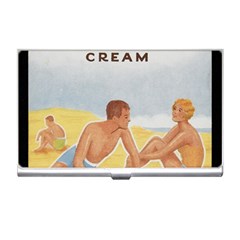 Vintage Summer Sunscreen Advertisement Business Card Holders by yoursparklingshop