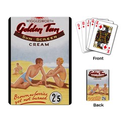 Vintage Summer Sunscreen Advertisement Playing Card by yoursparklingshop