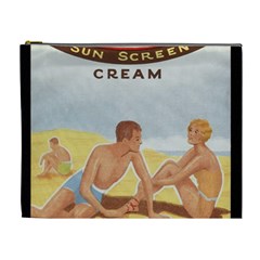 Vintage Summer Sunscreen Advertisement Cosmetic Bag (xl) by yoursparklingshop