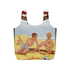 Vintage Summer Sunscreen Advertisement Full Print Recycle Bags (s)  by yoursparklingshop