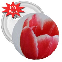 Red Tulip Watercolor Painting 3  Buttons (100 Pack)  by picsaspassion