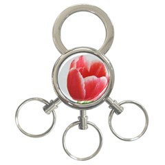 Red Tulip Watercolor Painting 3-ring Key Chains by picsaspassion