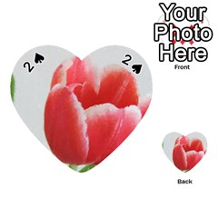 Red Tulip Watercolor Painting Playing Cards 54 (heart) 