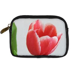 Red Tulip Watercolor Painting Digital Camera Cases by picsaspassion