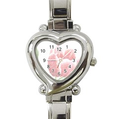 Red Tulip Pencil Drawing Heart Italian Charm Watch by picsaspassion